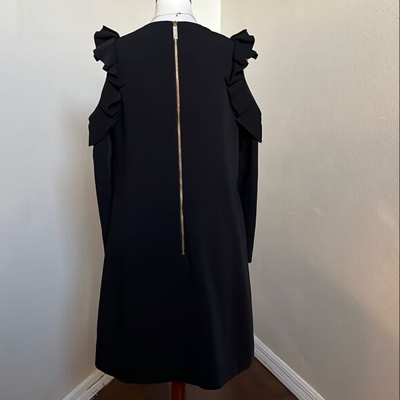 Ted Baker Siiara Black Cut Out Ruffled Mini Dress - Ted Size 3 / US 8‎ NWOT - Picture 4 of 16